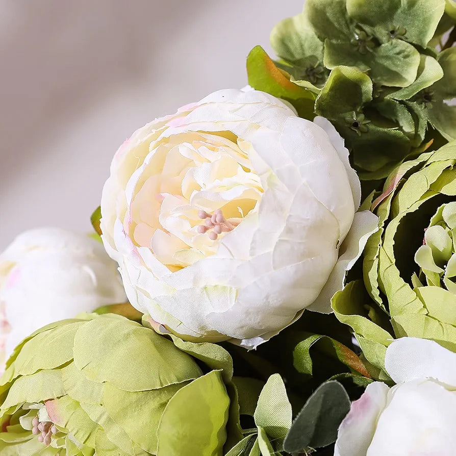 Duovlo Vintage Artificial Silk Peony Flowers for Wedding and Home Decor - 1 Pack